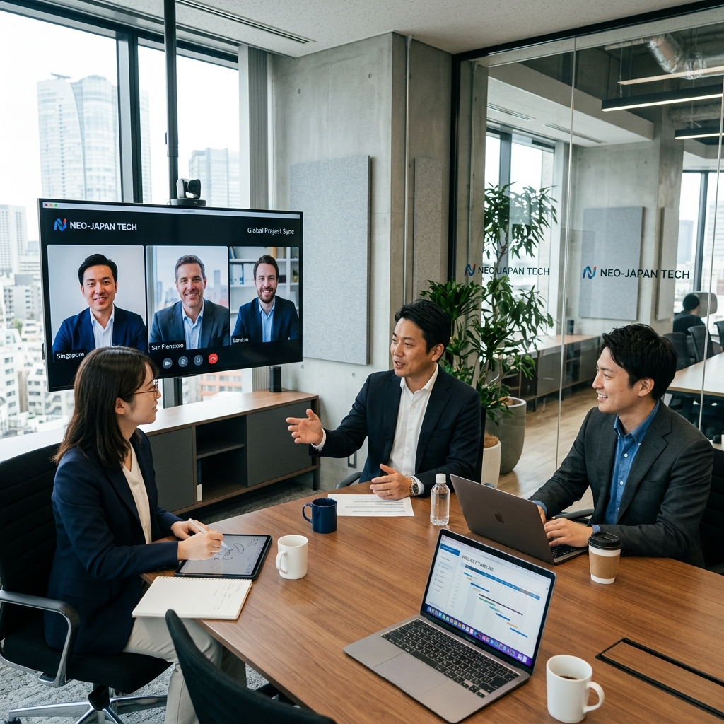 SES営業チームのミーティング風景